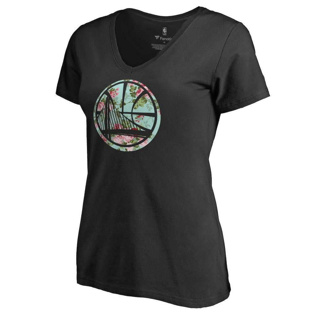 Golden State Warriors Lovely V-Neck T-Shirt Black - NBA