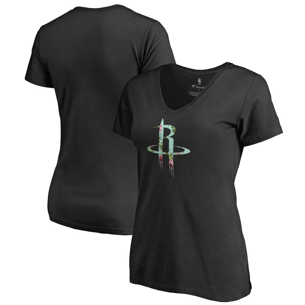 Houston Rockets Lovely V-Neck T-Shirt Black - NBA
