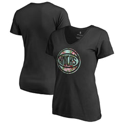 New York Knicks Lovely V-Neck T-Shirt Black - NBA