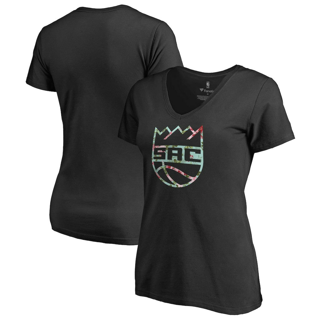 Sacramento Kings Lovely V-Neck T-Shirt Black - NBA