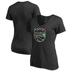 Sacramento Kings Lovely V-Neck T-Shirt Black - NBA