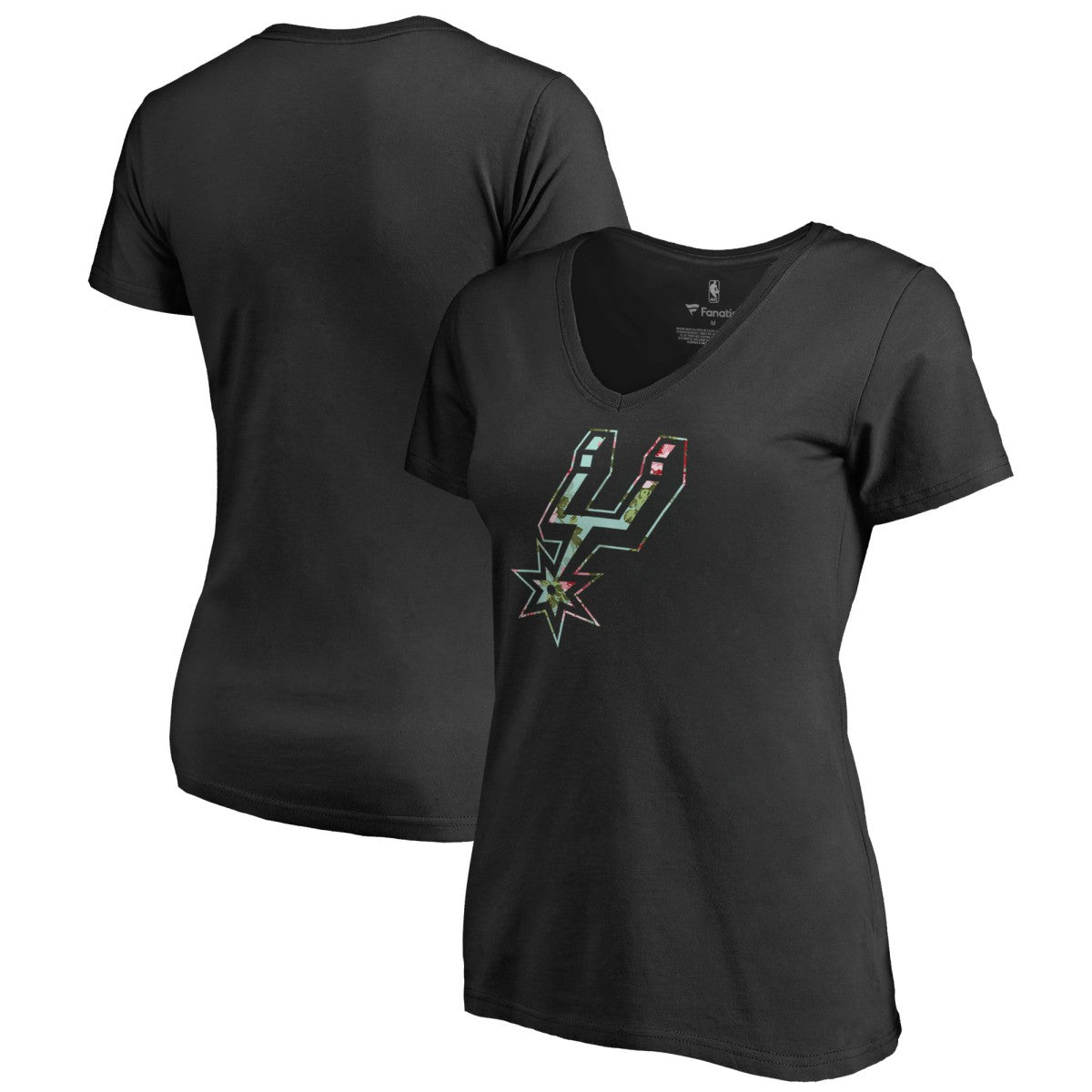 San Antonio Spurs Lovely V-Neck T-Shirt Black - NBA