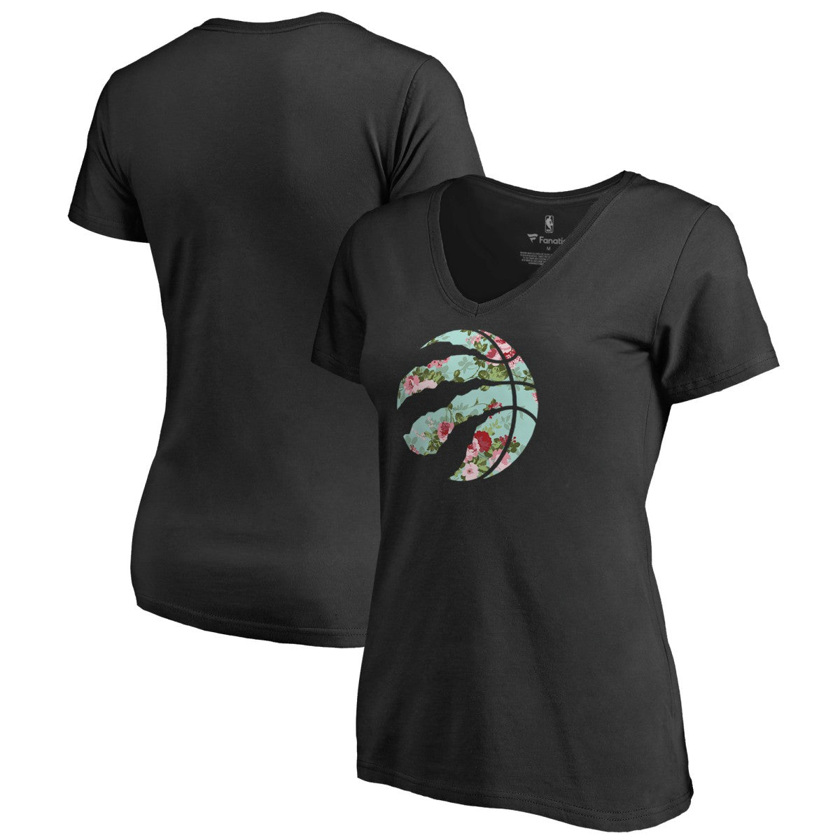 Toronto Raptors Lovely V-Neck T-Shirt Black - NBA