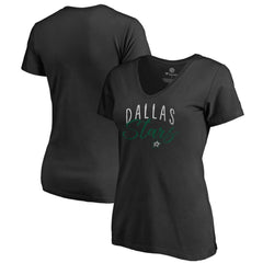 Dallas Stars Women's Graceful V-Neck T-Shirt - Black - NHL