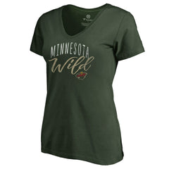 Minnesota Wild Women's Graceful V-Neck T-Shirt - Green - NHL