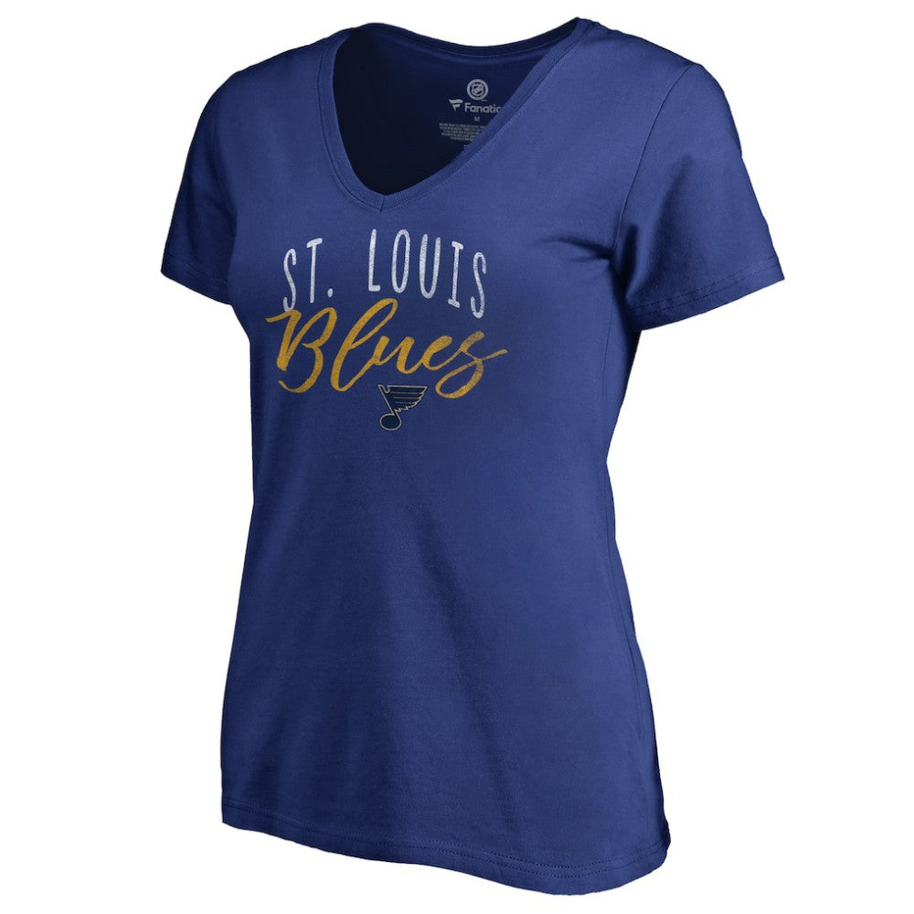 St. Louis Blues Women's Graceful V-Neck T-Shirt - Blue - NHL