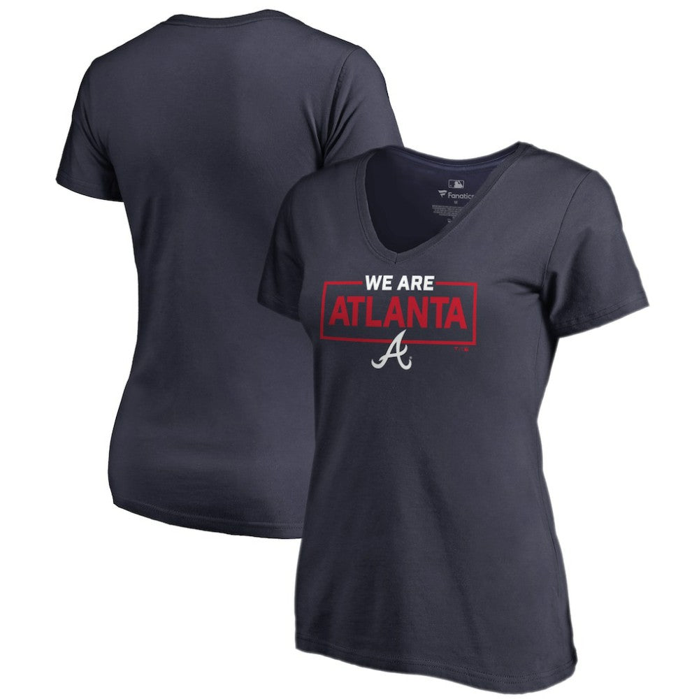 Atlanta Braves Women's We Are Icon V-Neck T-Shirt - MLB