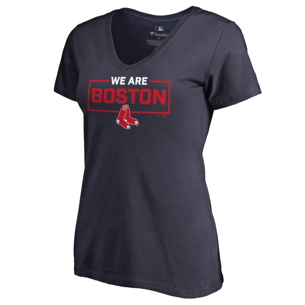 Boston Red Sox Women's We Are Icon V-Neck T-Shirt - MLB