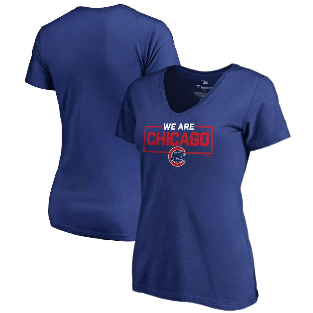 Chicago Cubs Women's We Are Icon V-Neck T-Shirt - MLB