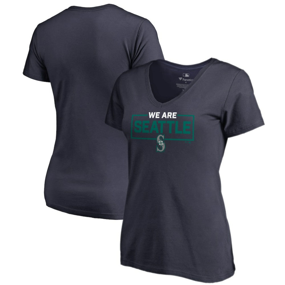 Seattle Mariners Women's We Are Icon V-Neck T-Shirt - MLB