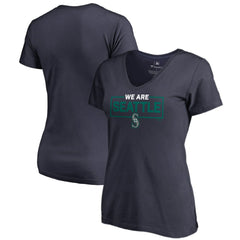 Seattle Mariners Women's We Are Icon V-Neck T-Shirt - MLB