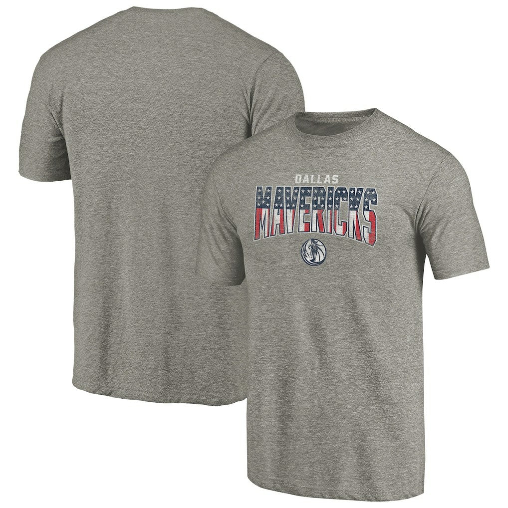 Dallas Mavericks Freedom Tri-Blend T-Shirt Gray - NBA