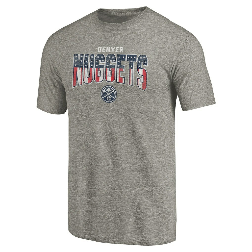 Denver Nuggets Freedom Tri-Blend T-Shirt Gray - NBA