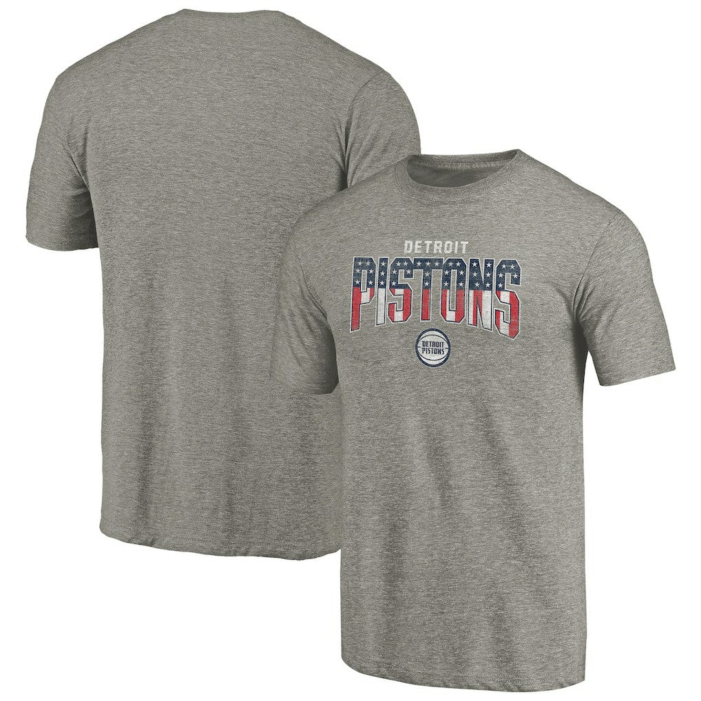 Detroit Pistons Freedom Tri-Blend T-Shirt Gray - NBA