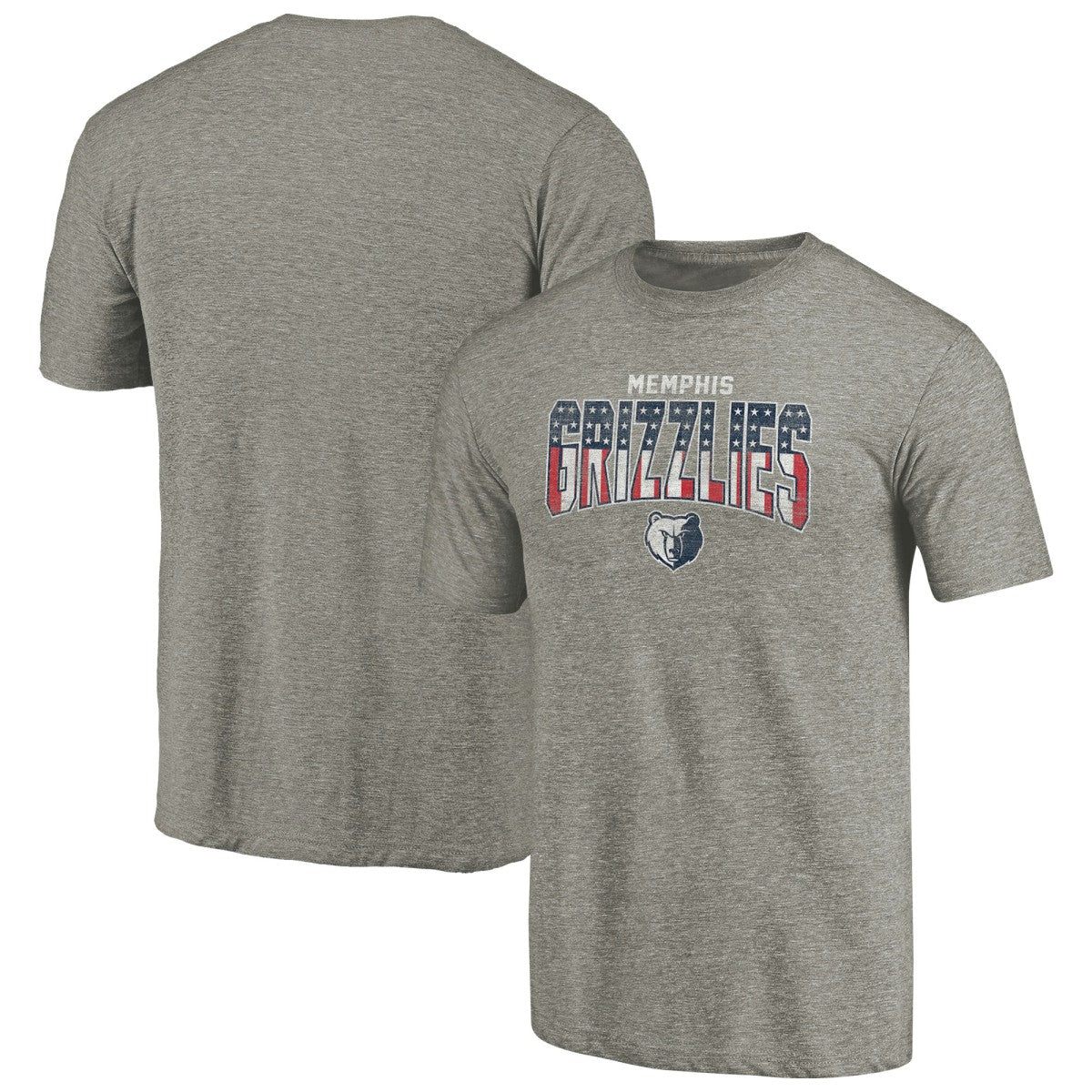 Memphis Grizzlies Freedom Tri-Blend T-Shirt Gray - NBA