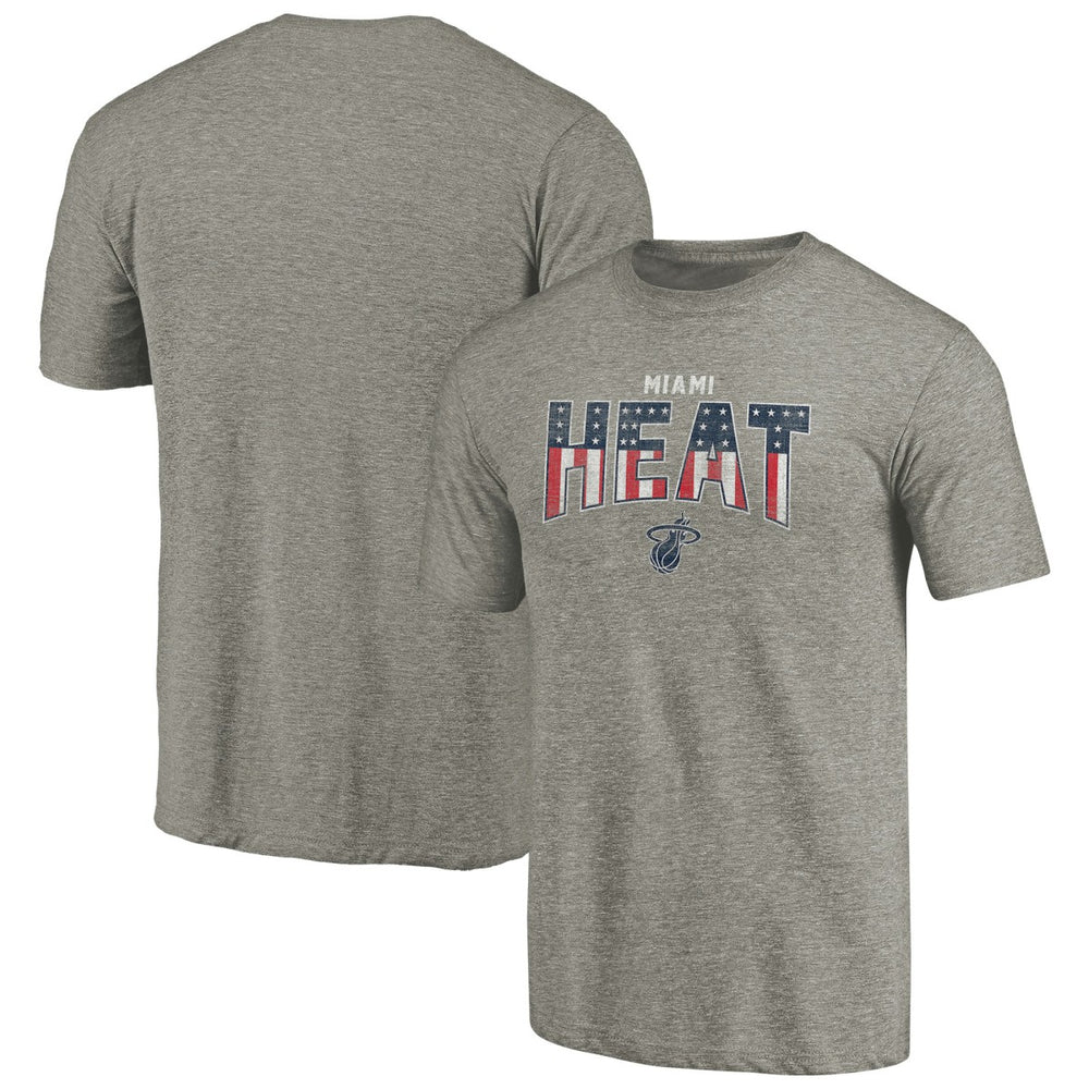 Miami Heat Freedom Tri-Blend T-Shirt Gray - NBA