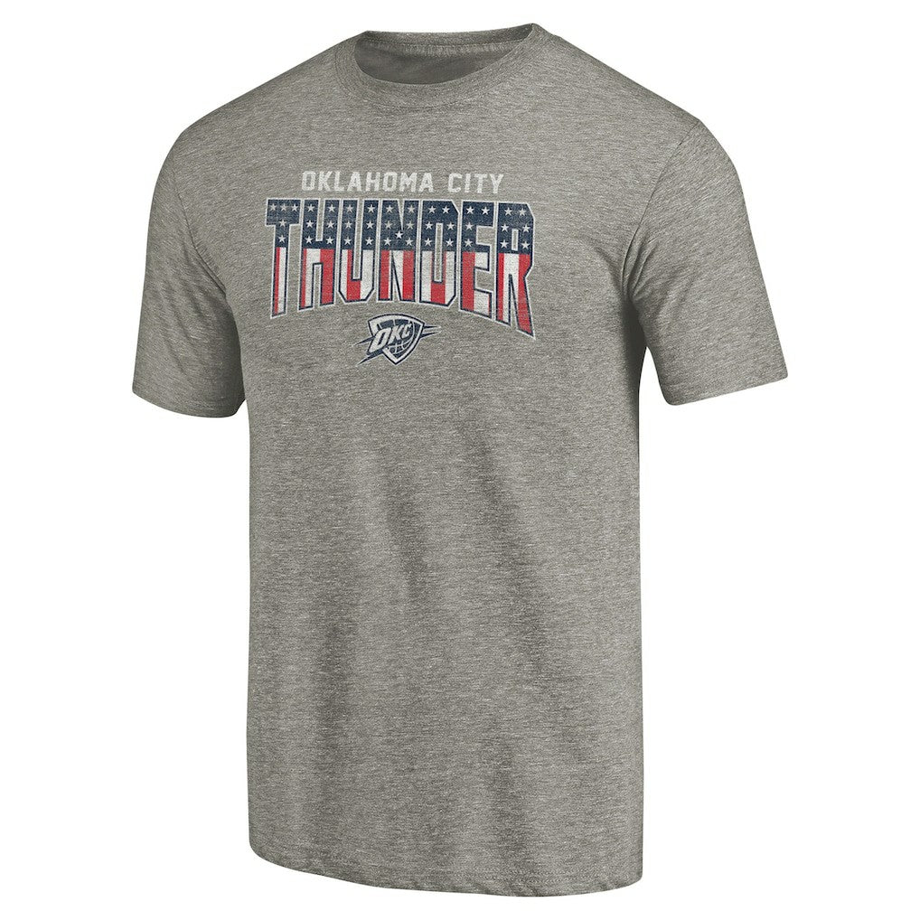 Oklahoma City Thunder Freedom Tri-Blend T-Shirt Gray - NBA