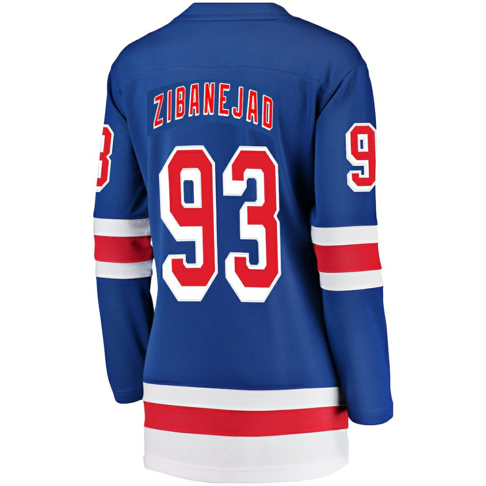 Mika Zibanejad New York Rangers Fanatics Women's Breakaway Player Jersey - Blue - NHL