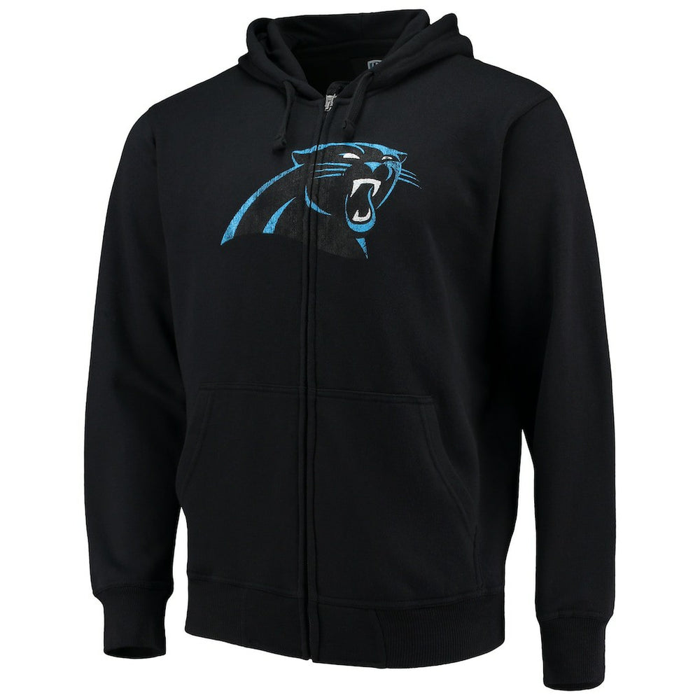 Carolina Panthers G-III Sports by Carl Banks Primary Logo Full-Zip Hoodie Black | NFL