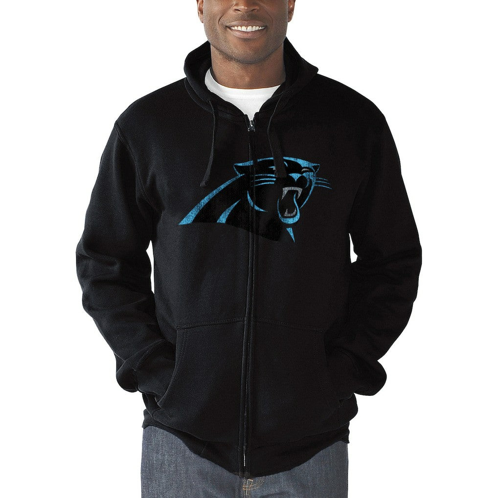 Carolina Panthers G-III Sports by Carl Banks Primary Logo Full-Zip Hoodie Black | NFL