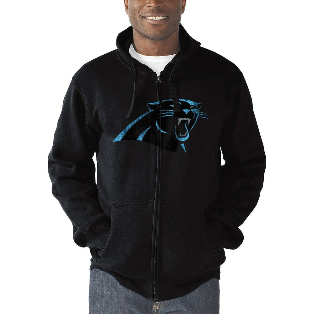 Carolina Panthers G-III Sports by Carl Banks Primary Logo Full-Zip Hoodie Black | NFL