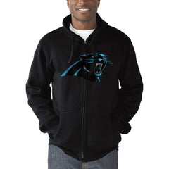 Carolina Panthers G-III Sports by Carl Banks Primary Logo Full-Zip Hoodie Black | NFL