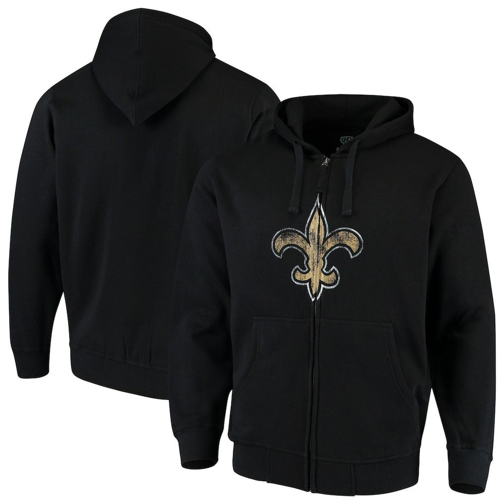 New Orleans Saints G-III Sports by Carl Banks Primary Logo Full-Zip Hoodie Black | NFL