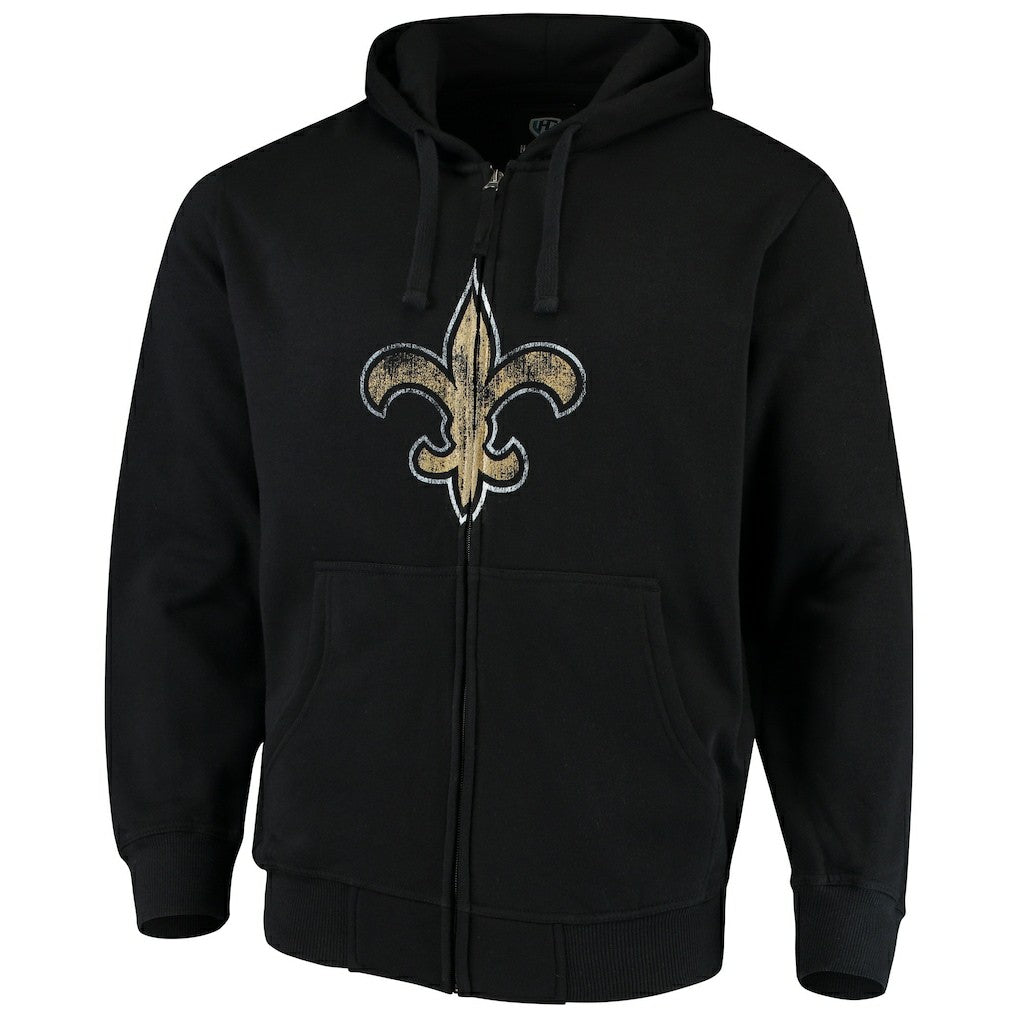 New Orleans Saints G-III Sports by Carl Banks Primary Logo Full-Zip Hoodie Black | NFL