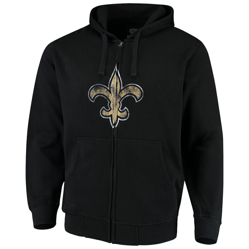 New Orleans Saints G-III Sports by Carl Banks Primary Logo Full-Zip Hoodie Black | NFL