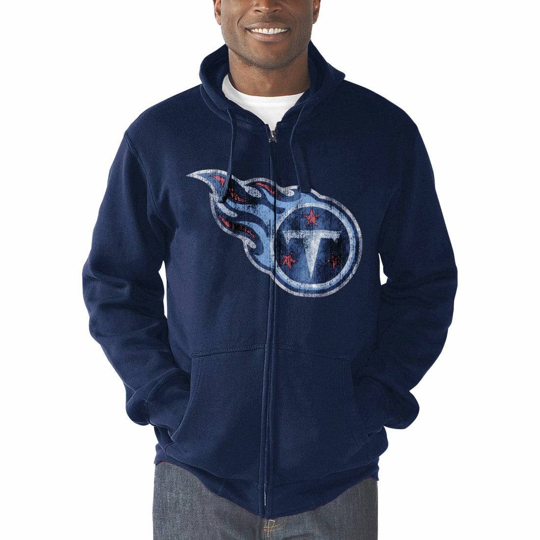 Tennessee Titans G-III Sports by Carl Banks Primary Logo Full-Zip Hoodie Navy | NFL