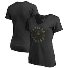 Indiana Pacers Women's Liberty V-Neck T-Shirt Black - NBA