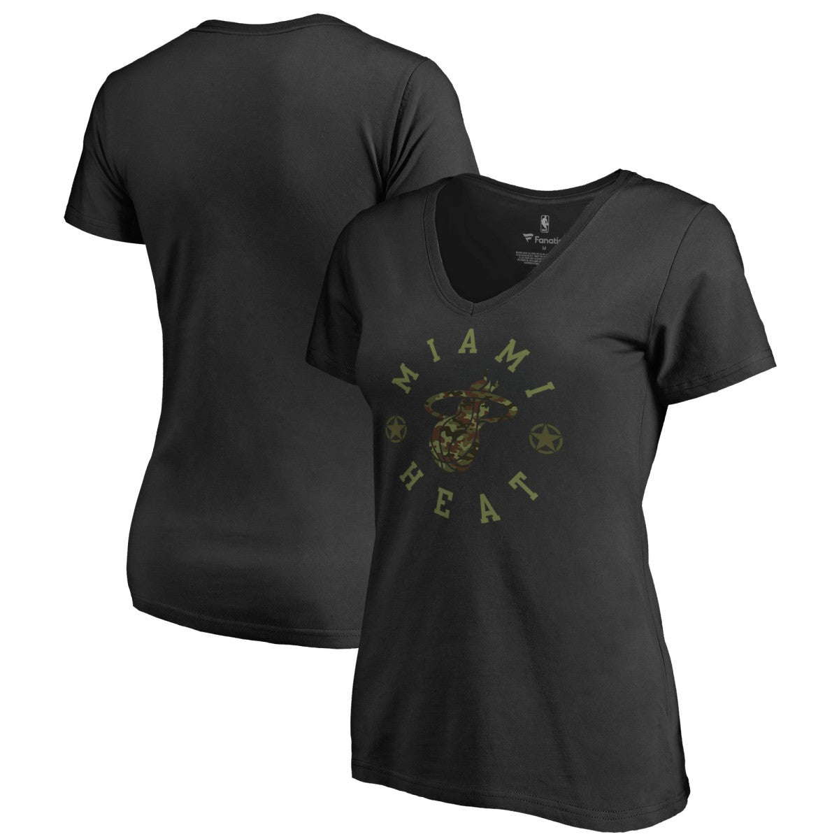 Miami Heat Women's Liberty V-Neck T-Shirt Black - NBA