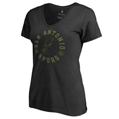 San Antonio Spurs Women's Liberty V-Neck T-Shirt Black - NBA