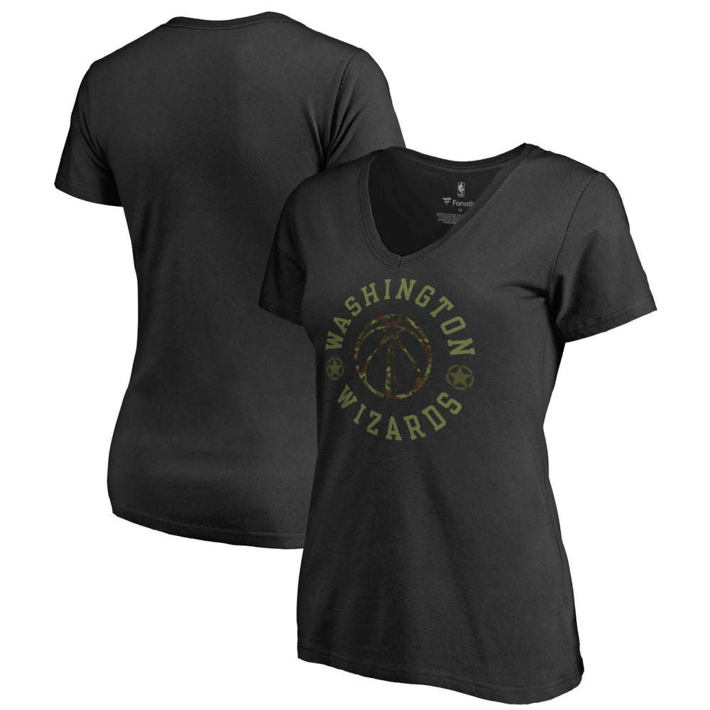 Washington Wizards Women's Liberty V-Neck T-Shirt Black - NBA