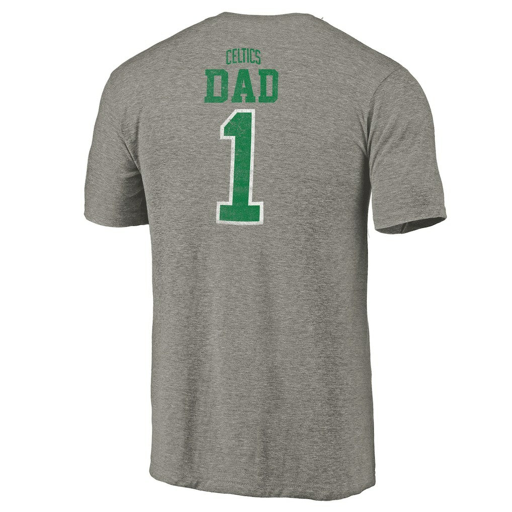 Boston Celtics Greatest Dad Tri-Blend T-Shirt Gray - NBA