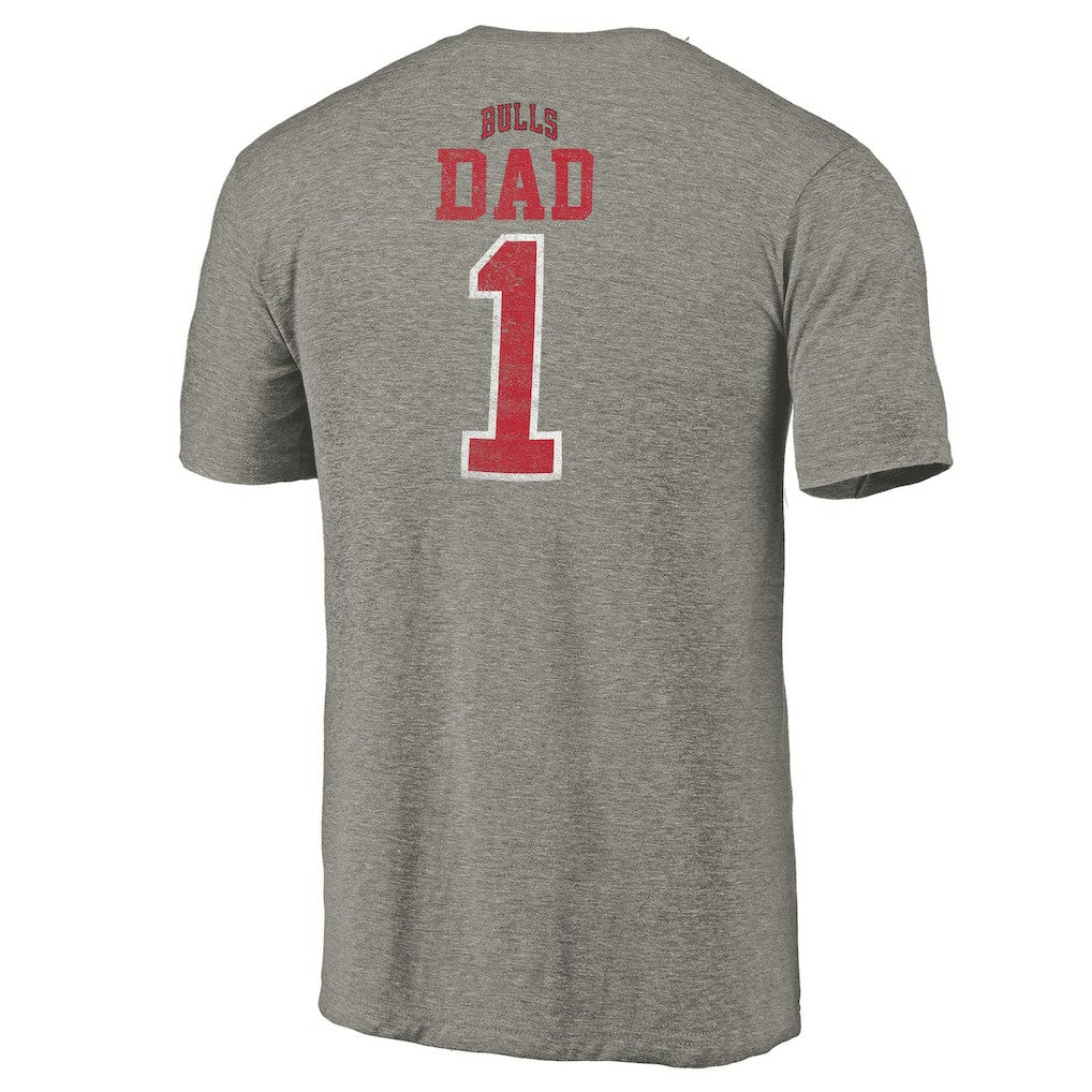 Chicago Bulls Greatest Dad Tri-Blend T-Shirt Gray - NBA