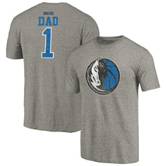 Dallas Mavericks Greatest Dad Tri-Blend T-Shirt Gray - NBA