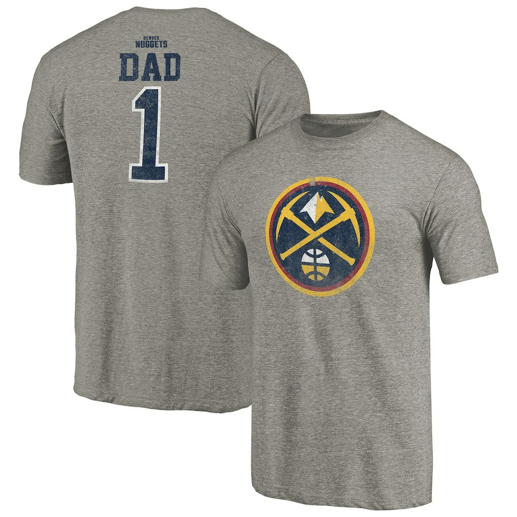 Denver Nuggets Greatest Dad Tri-Blend T-Shirt Gray - NBA