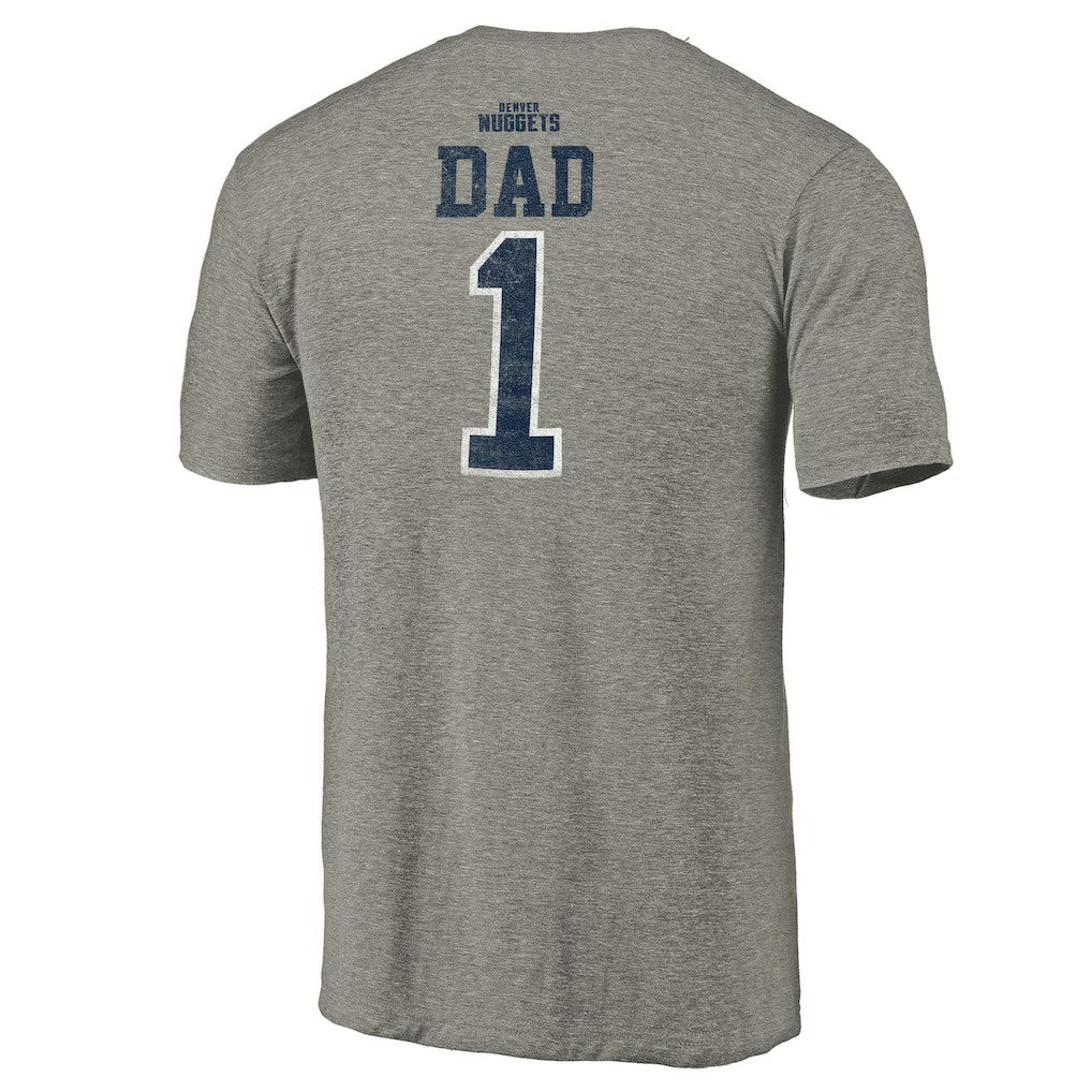 Denver Nuggets Greatest Dad Tri-Blend T-Shirt Gray - NBA