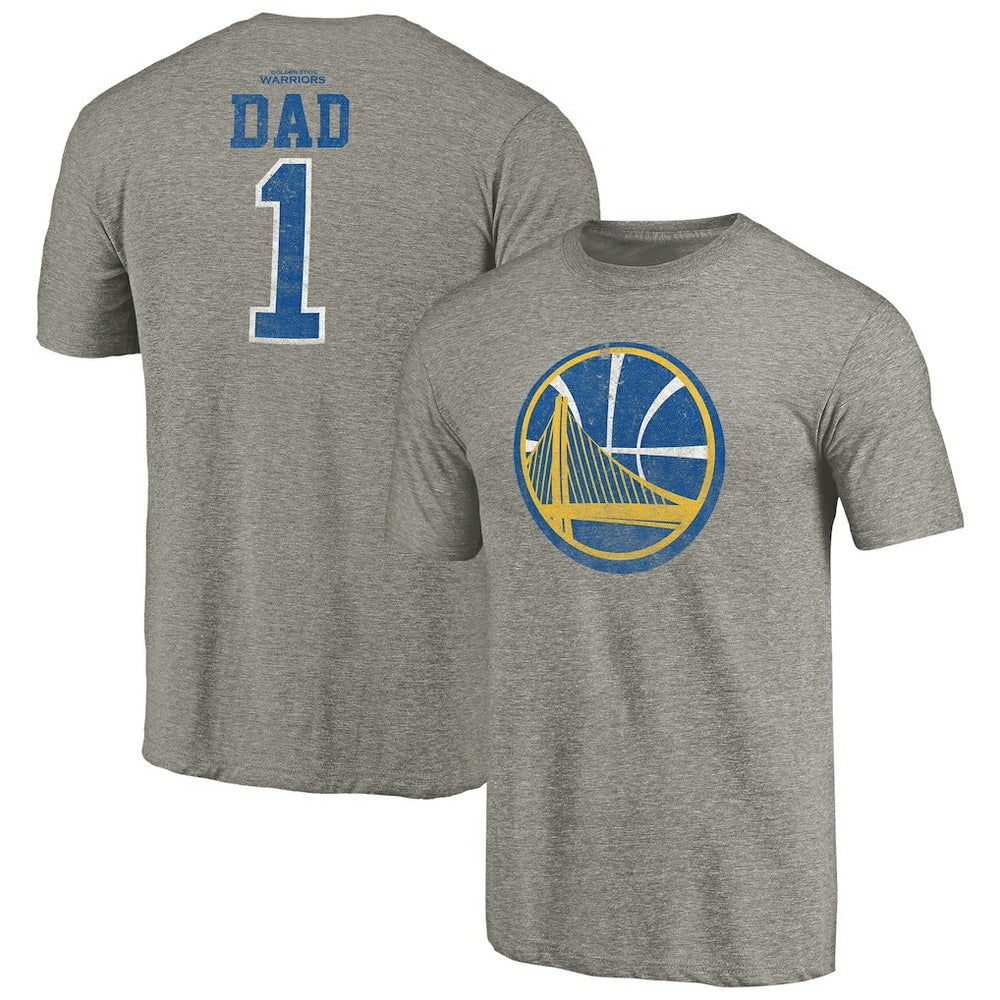 Golden State Warriors Greatest Dad Tri-Blend T-Shirt Gray - NBA