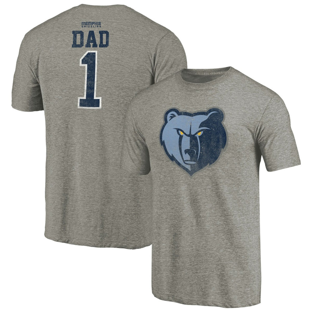 Memphis Grizzlies Greatest Dad Tri-Blend T-Shirt Gray - NBA
