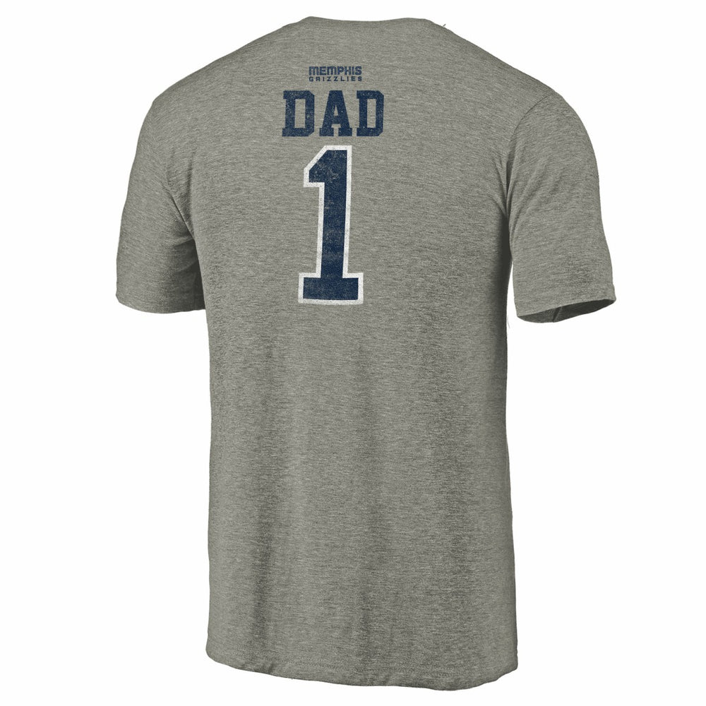 Memphis Grizzlies Greatest Dad Tri-Blend T-Shirt Gray - NBA
