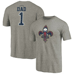 New Orleans Pelicans Greatest Dad Tri-Blend T-Shirt Gray - NBA