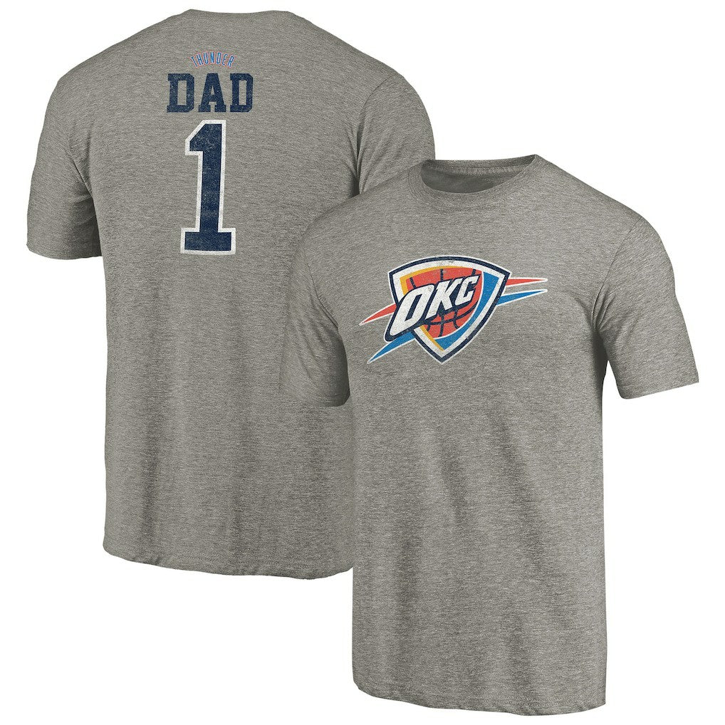 Oklahoma City Thunder Greatest Dad Tri-Blend T-Shirt Gray - NBA