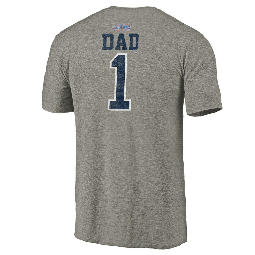 Oklahoma City Thunder Greatest Dad Tri-Blend T-Shirt Gray - NBA