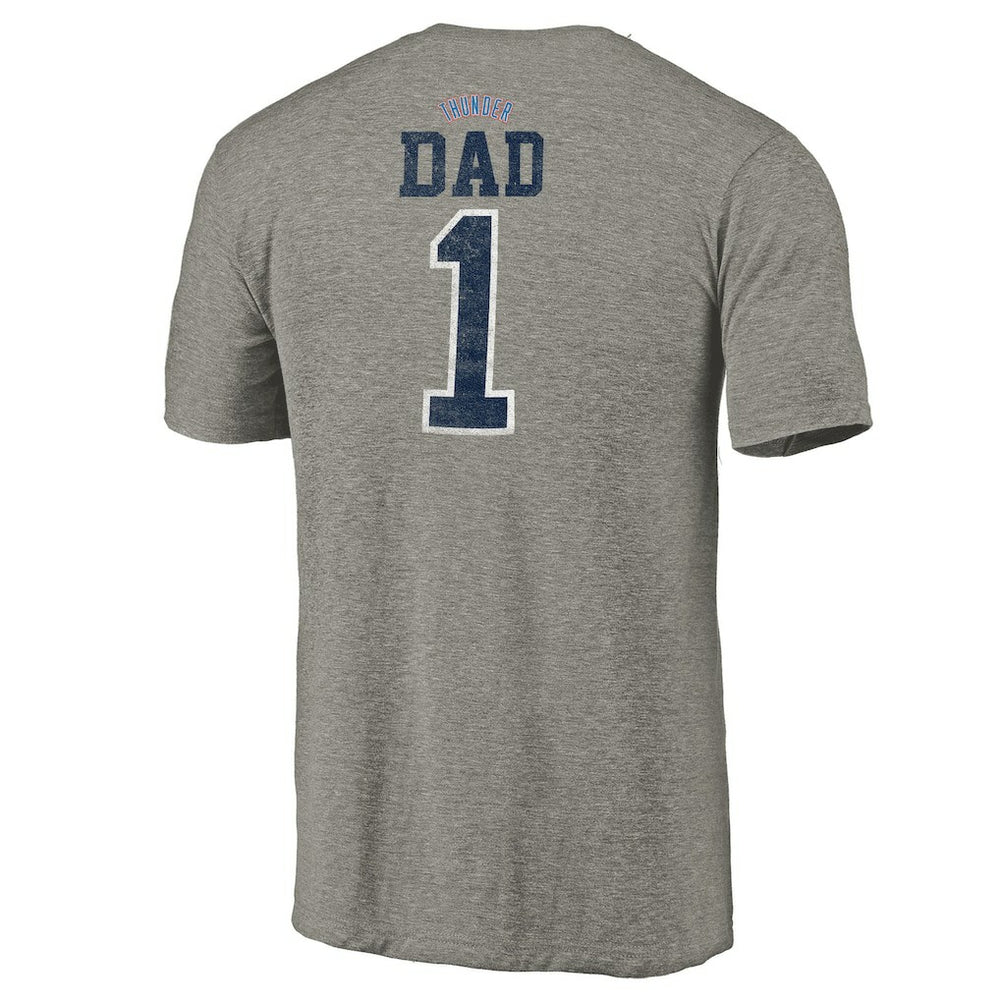Oklahoma City Thunder Greatest Dad Tri-Blend T-Shirt Gray - NBA