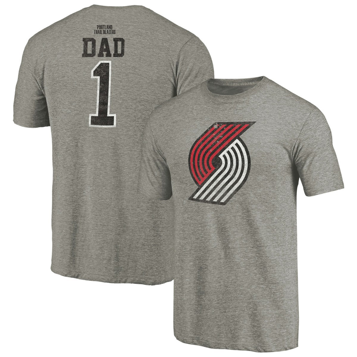 Portland Trail Blazers Greatest Dad Tri-Blend T-Shirt Gray - NBA