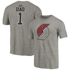 Portland Trail Blazers Greatest Dad Tri-Blend T-Shirt Gray - NBA