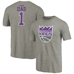 Sacramento Kings Greatest Dad Tri-Blend T-Shirt Gray - NBA