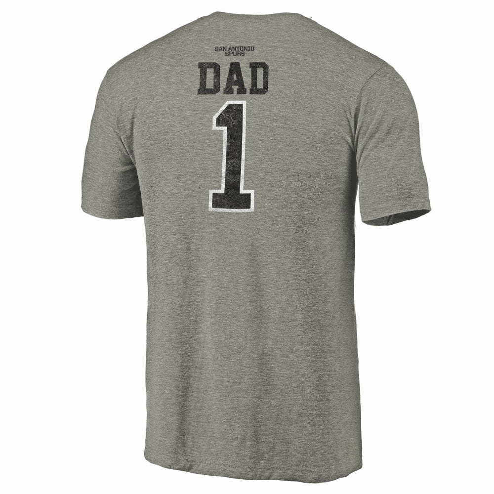 San Antonio Spurs Greatest Dad Tri-Blend T-Shirt Gray - NBA